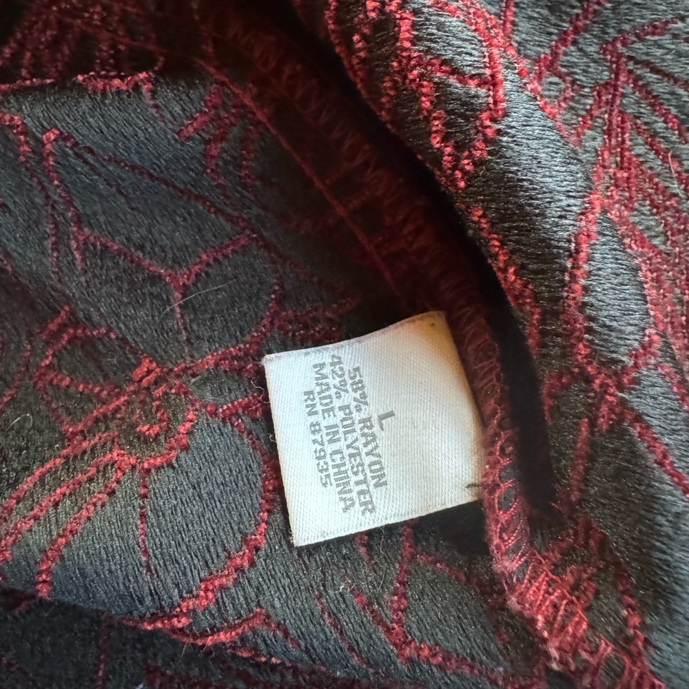 Y2K dressbarn Floral Brocade Plush Textured Zip‎ Up Jacket - Picture 7 of 7